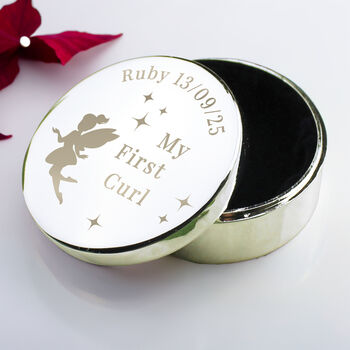Personalised Fairy Princess First Curl Trinket Box, 5 of 5
