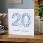 Love Hearts China 20th Anniversary Card, thumbnail 1 of 3