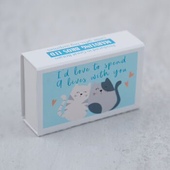You're My Purrson Wool Felt Cats In A Matchbox, 5 of 7