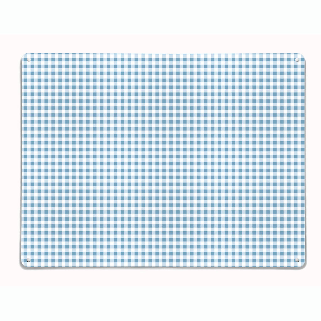 gingham design large kitchen noticeboard by hello pablo