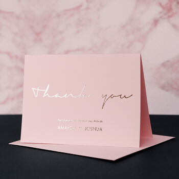 Personalised Calligraphy Thank You Cards With Gold Foil, 4 of 8
