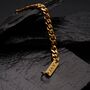 Gold Engravable 7mm Cuban Bracelet Unisex, thumbnail 3 of 12