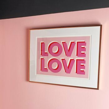 Love Love Typographic Art Print, 3 of 3