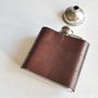 Custom Leather Hip Flask With Name, thumbnail 4 of 5