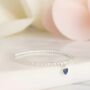Sterling Silver September Heart Birthstone Sapphire Bracelet Gift For Her, thumbnail 1 of 10