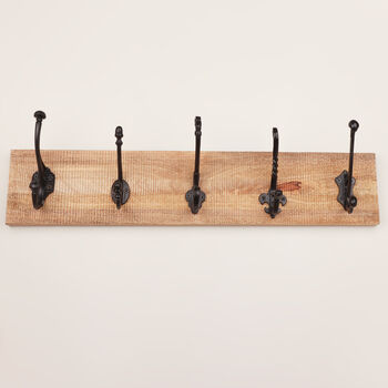 G Decor Irregular Hooks Reclaimed Wooden Coat Hook Set, 2 of 4