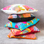 Set Of Two Tropical Kantha Cushion Covers, thumbnail 8 of 8