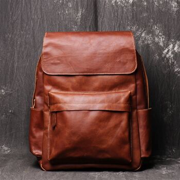 Vintage Leather Backpack, 11 of 12