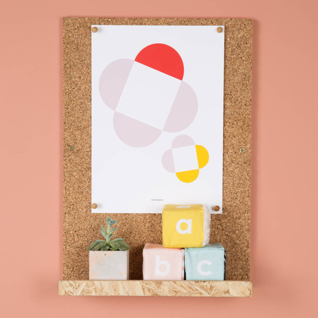 Cork Board And Shelf By Too Many Pjs