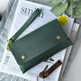 Green Leather Clutch Bag, thumbnail 2 of 6