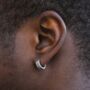 Mens Hoop Earring Silver Vintage Styled Hoop Earring, thumbnail 1 of 11