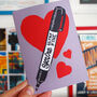 Ultra Fine Pen Anniversary And Valentines Card, thumbnail 2 of 3