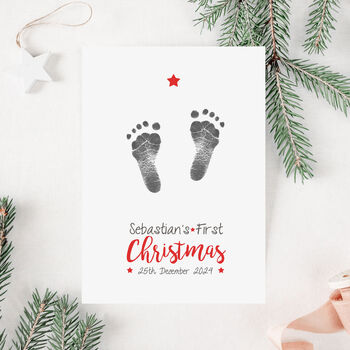 Personalised 'Baby's First Christmas' Inkless Print Kit, 2 of 5