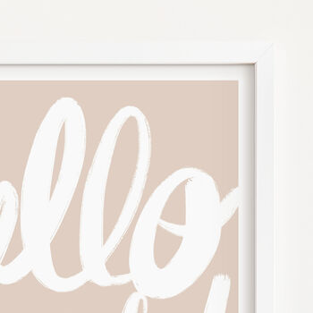 Personalised Name Print With Handwritten Hello World, 2 of 10