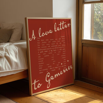 Gemini Zodiac Print | A Love Letter To Gemini | Astrology Wall Art | Star Sign Gift Poster, 6 of 8
