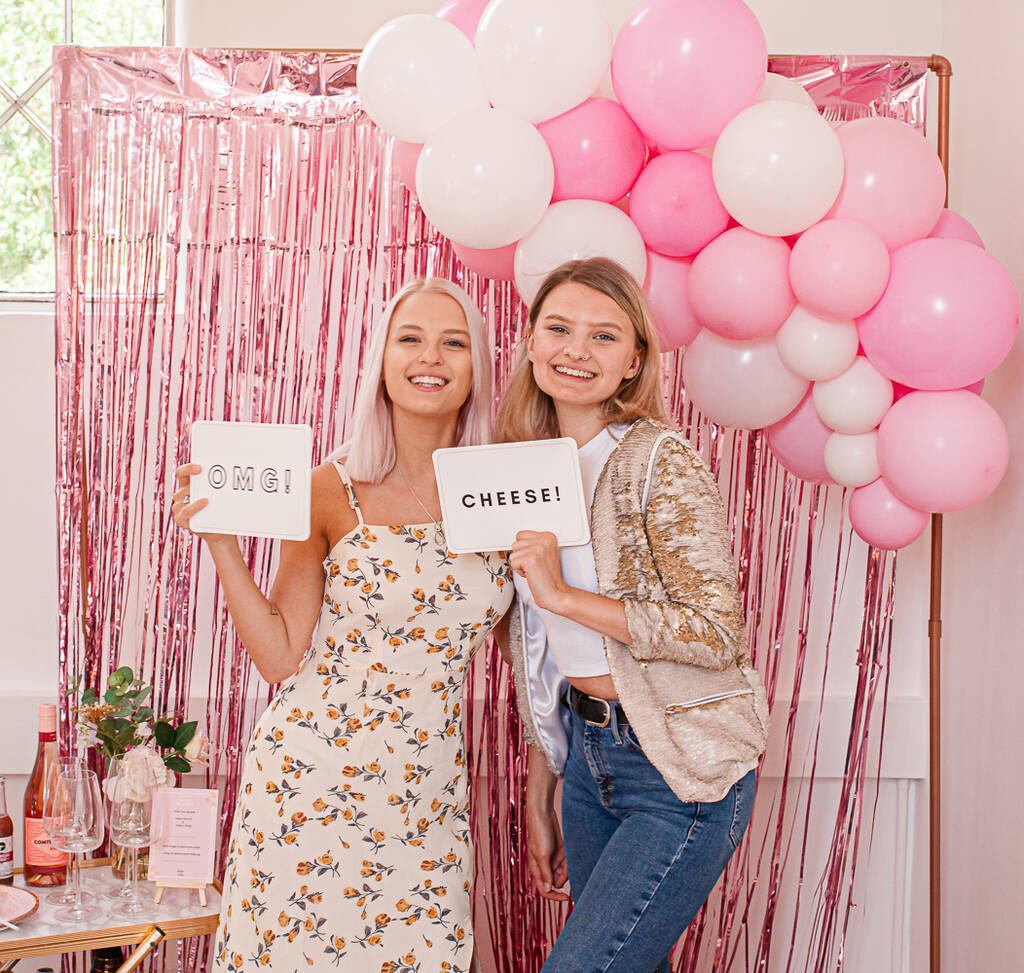 Pink Party And Photo Booth Kit With Diy Balloon Garland, 1 of 3