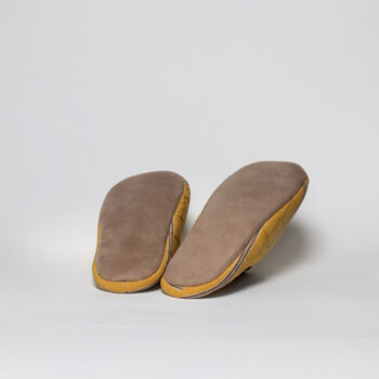 Japanese Cotton Machine Washable Slippers Yellow, 7 of 8