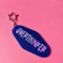 The 'Overthinker' Sparkly Motel Keyring / Relatable Gift For Her / Birthday Gift Or Stocking Filler, thumbnail 4 of 7