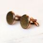 Secret Message Solid Bronze Or Copper Cufflinks, thumbnail 4 of 10