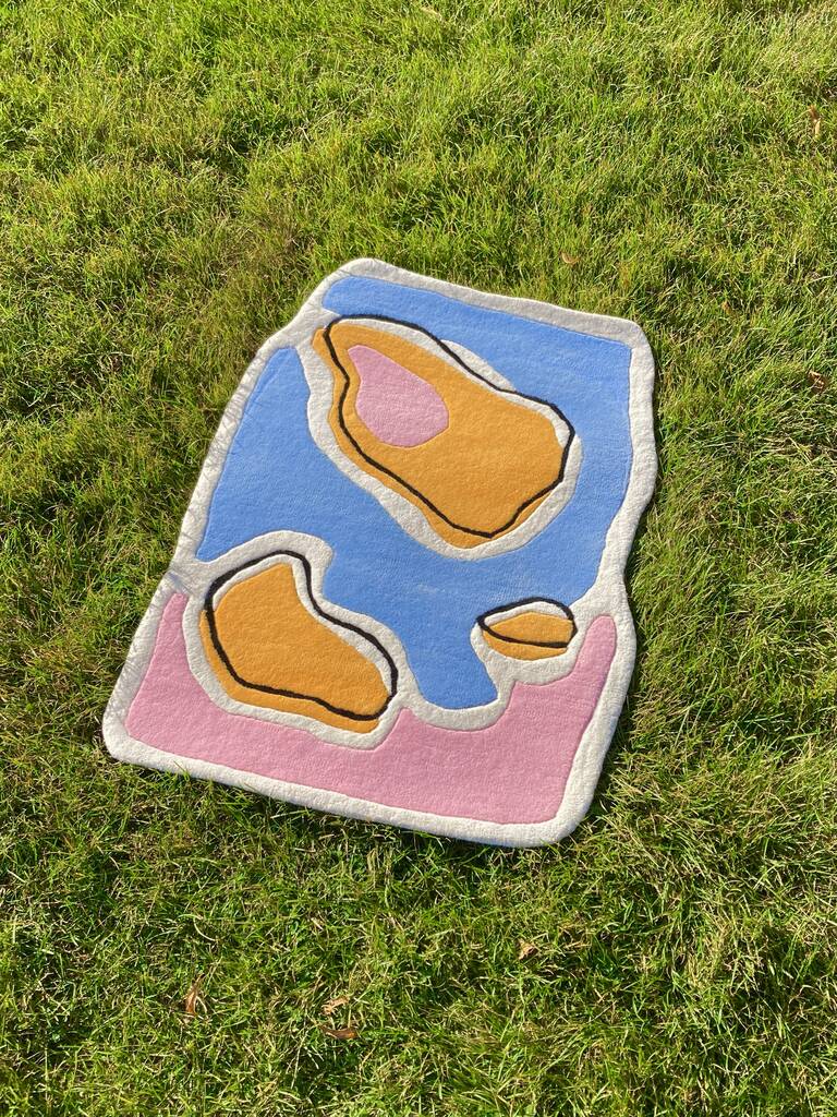 Handmade 'Don't Rug Yourself' Large Tufted Rug By Mother Rugger