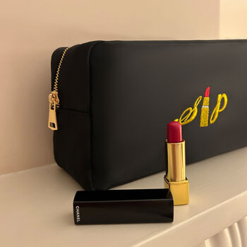 Personalised Lipstick Embroidered Monogrammed Bag, 3 of 8