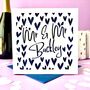 Papercut Hearts Mr And Mr Personalised Wedding Card, thumbnail 1 of 5