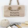 Personalised 'Welcome To…' Wooden Sign, thumbnail 2 of 3