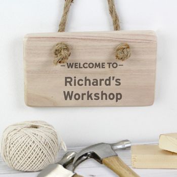 Personalised 'Welcome To…' Wooden Sign, 2 of 3