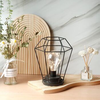 Black Diamond Shape Table Lamps, 4 of 8