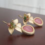 Wild Orchid Jade Droplet Earrings, thumbnail 1 of 3