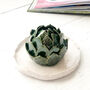 Handmade Ceramic Artichoke On A Dish, thumbnail 2 of 3