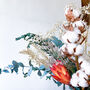 Cotton Blossom And Eucalyptus Bouquet With Proteas, thumbnail 4 of 5