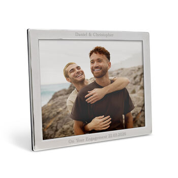 Personalised Silver Plated Landscape Photo Frame, 7 of 12