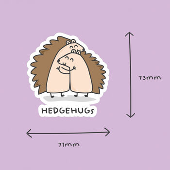 Pack Of Three | 'Hedgehugs' | Novelty Sticker, 3 of 3