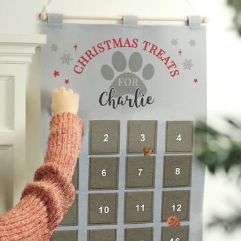 Personalised Pet Advent Calendar In Silver Grey, 2 of 3