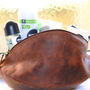 Personalised Leather Rugby Ball Wash Bag, thumbnail 7 of 9