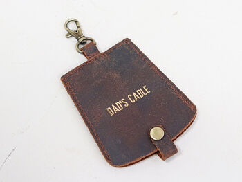 Leather Cable Organiser Keyring, 11 of 12