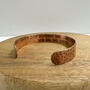 Personalised Unisex Thick Hammered Copper Cuff Bracelet, thumbnail 2 of 3