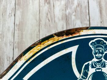 46cm French Blue Metal Restaurant Sign For Kitchen Decor Gift, 3 of 8