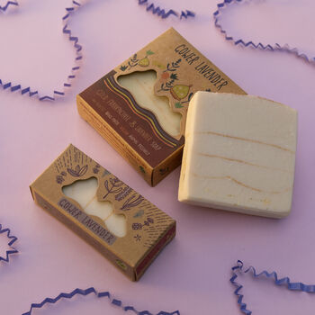 Handmade Gold, Frankincense And Lavender Soap, 2 of 4