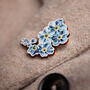 Wildflower Forget Me Not Eco Wooden Pin Brooch, thumbnail 1 of 7