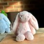 Personalised Pink Or Blue Bunny In T Shirt, thumbnail 2 of 4