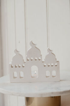 Eid / Ramadan Three Mosque Tealight Display Concrete Decor, 2 of 2