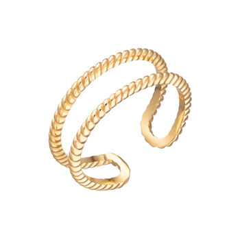 Double Band Twist Open Ring, 4 of 7