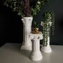 Column Ionic Ceramic Candle Holder White, thumbnail 3 of 5