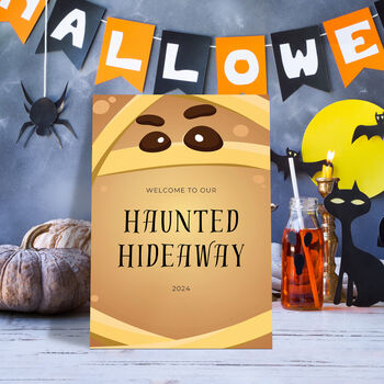 Mummy Halloween Selfie Frame And Sign, 5 of 6