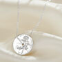 Birth Flower Spinner Necklace In Sterling Silver, thumbnail 5 of 12