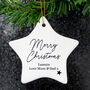 Personalised Christmas Ceramic Star Decoration, thumbnail 1 of 3