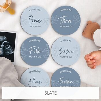 Personalised Botanical Design Milestone Discs, 6 of 10