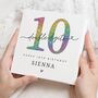 Personalised Rainbow 10th Birthday Card For Daughter, thumbnail 1 of 7